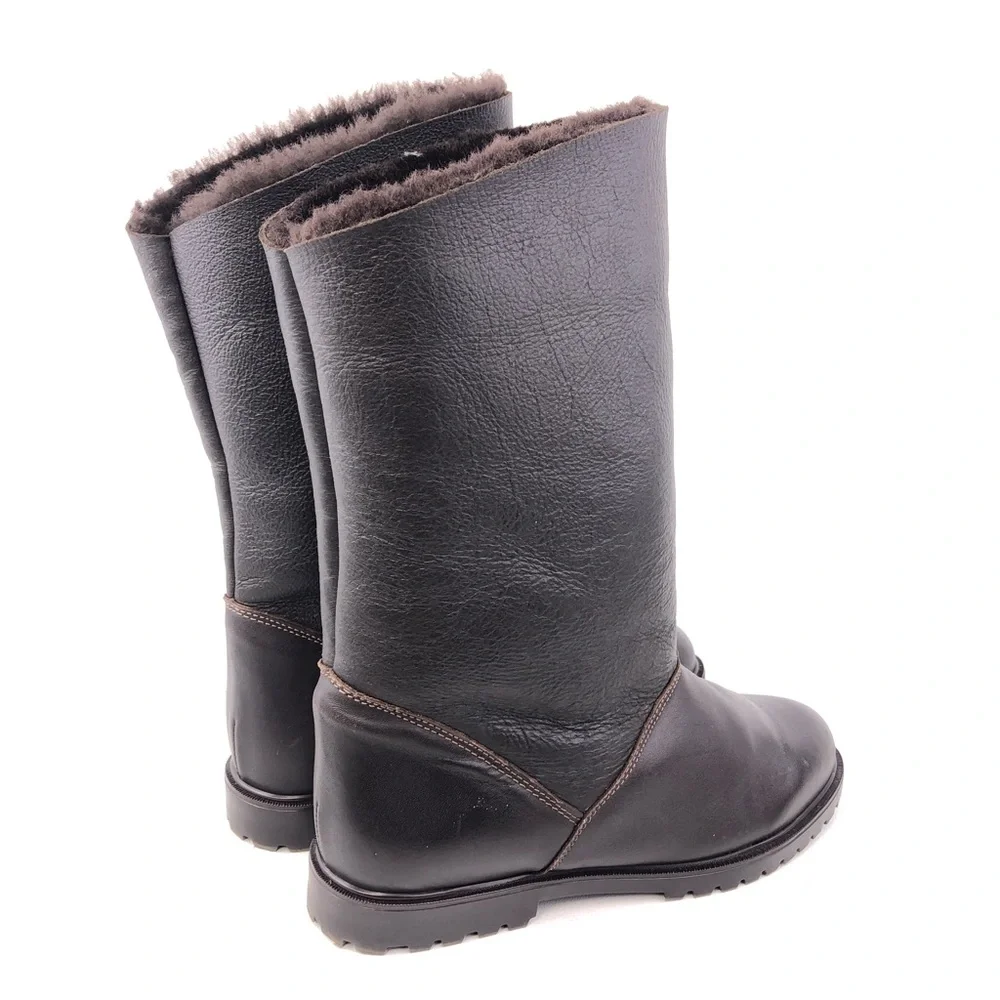La Canadienne Brown Leather Winter Boots 8.5M - Picture 6 of 13